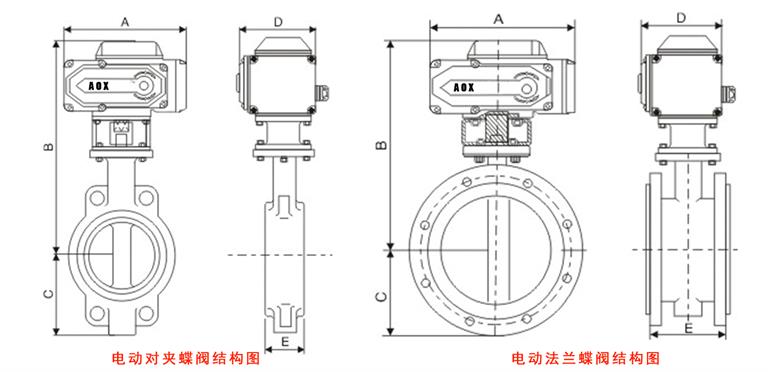 電動蝶閥結構圖